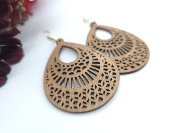 Boho Holz Ohrringe Wood